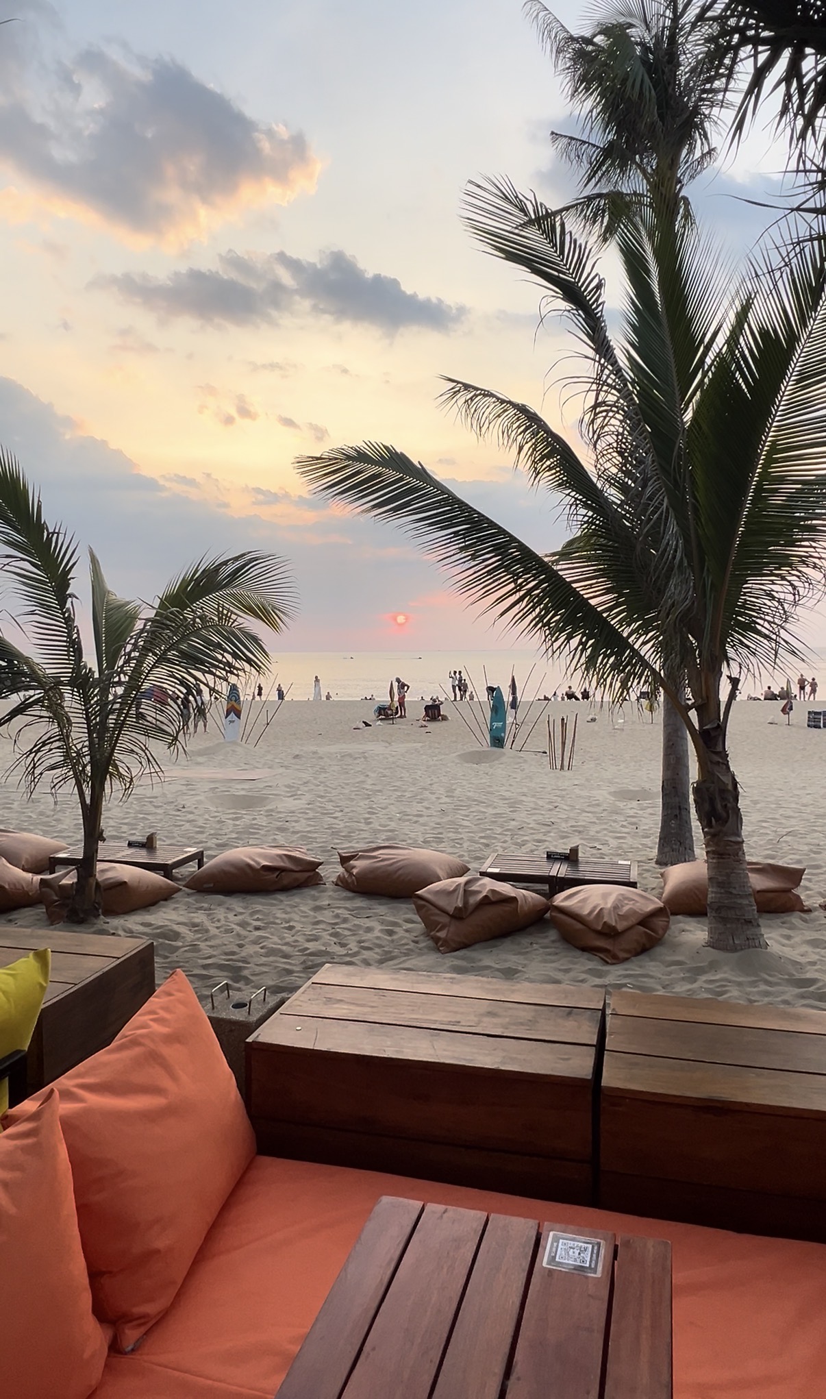 Sunset view over Karon Beach from a beachfront spot