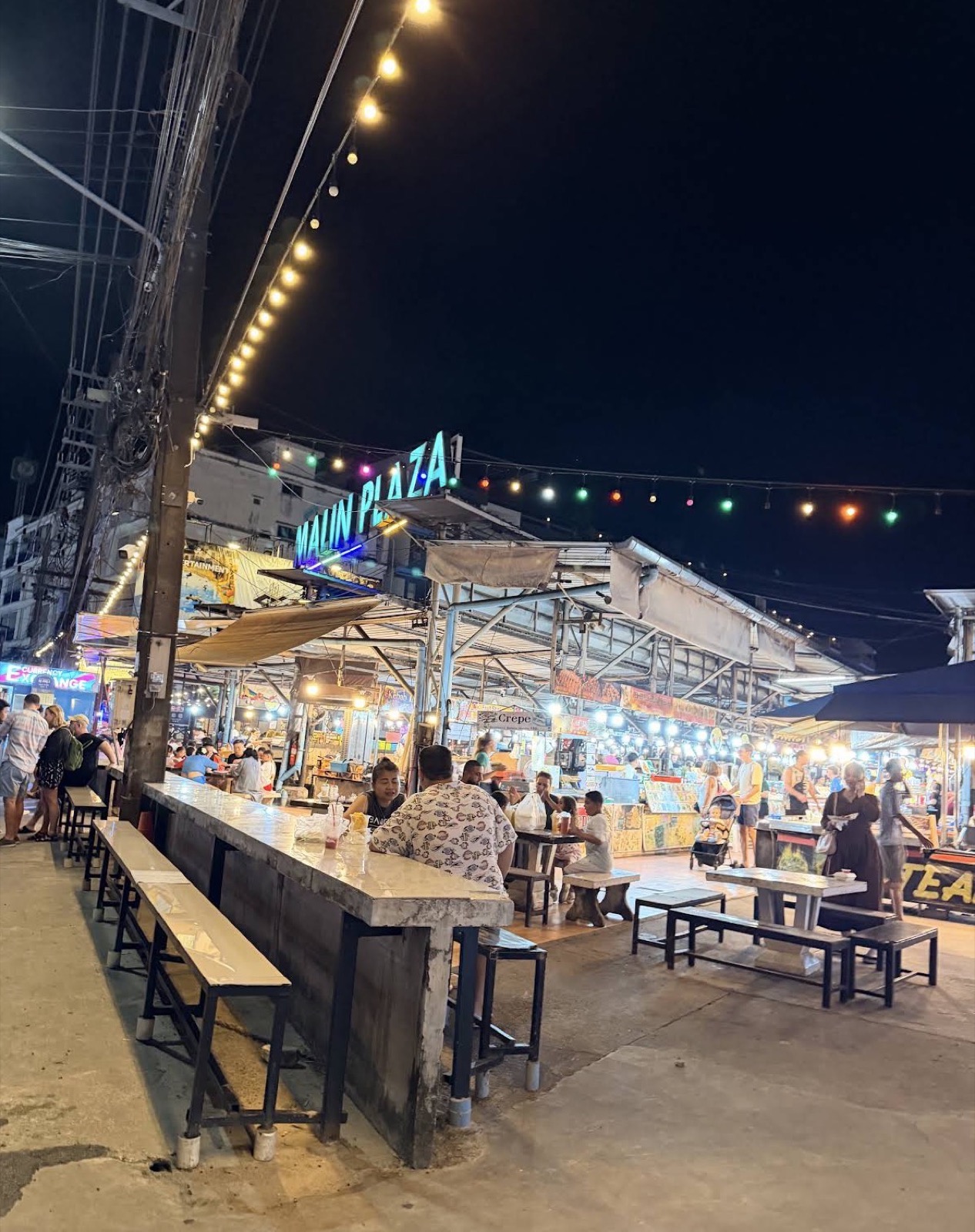 Malin Plaza night market sign, Patong