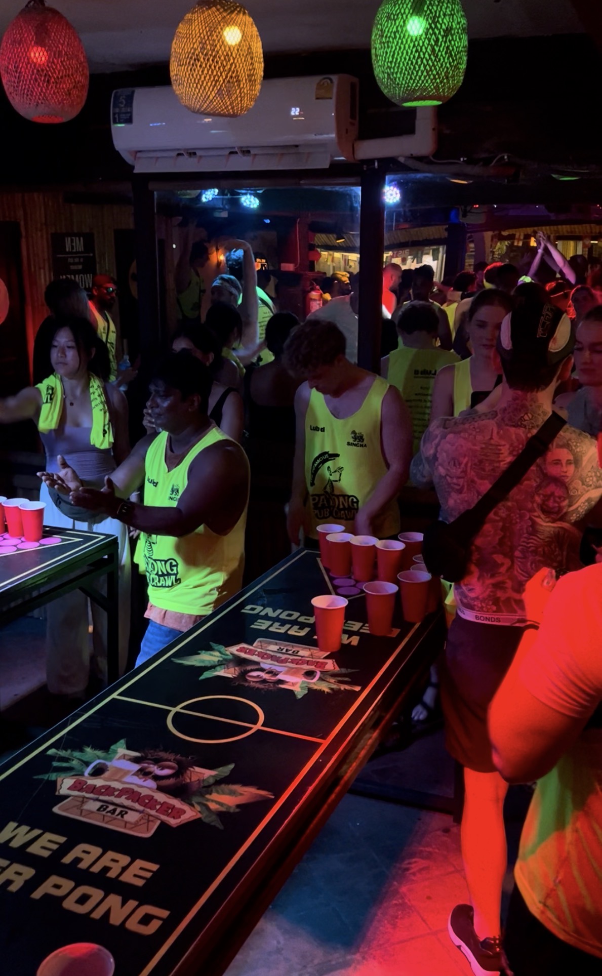 Patong Backpacker Bar, a lively beer-pong bar on Bangla Road