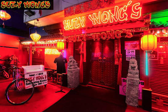Suzy Wong's neon signage and entrance, Patong