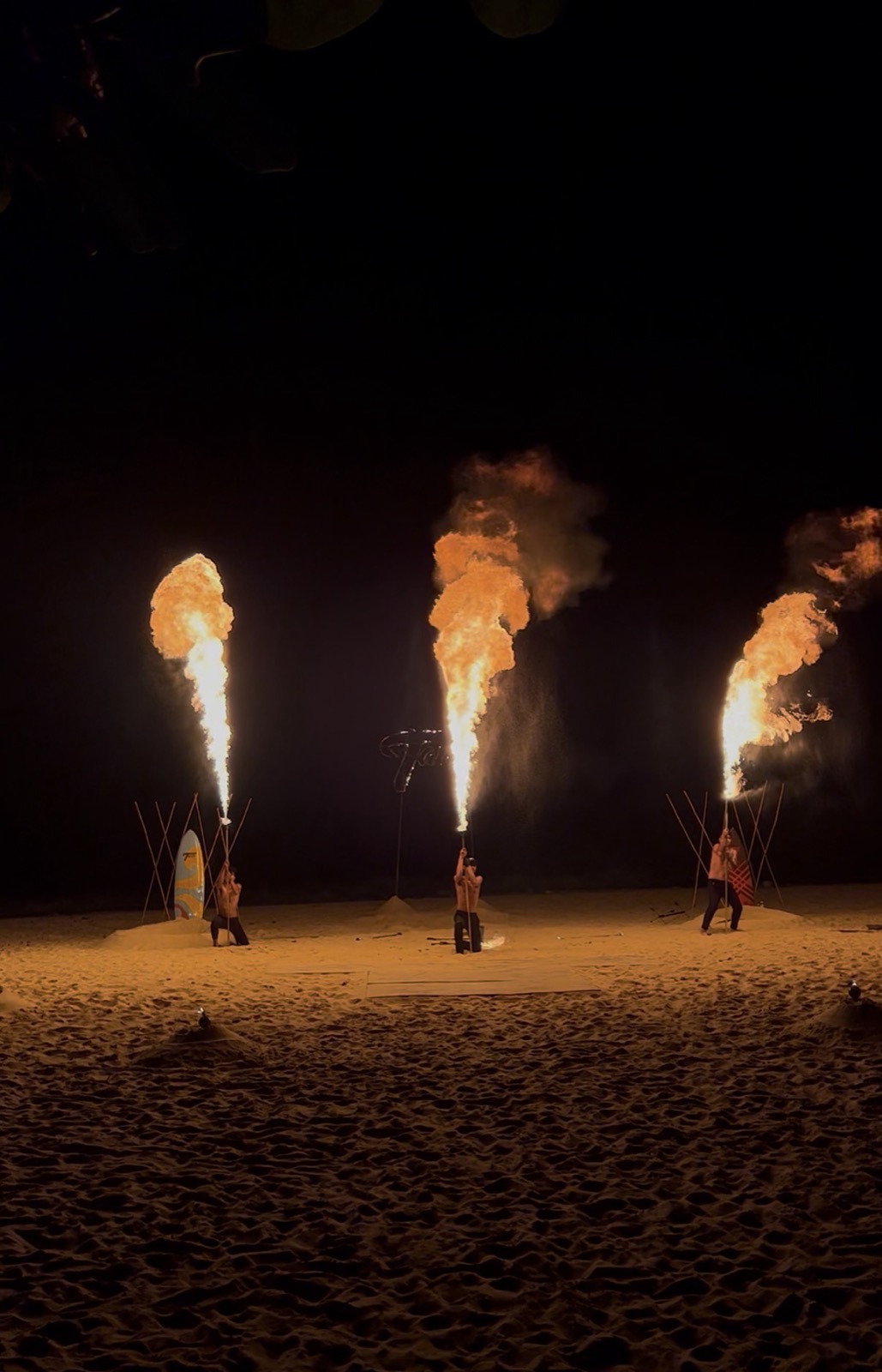 Fire show at Tann Terrace, Karon