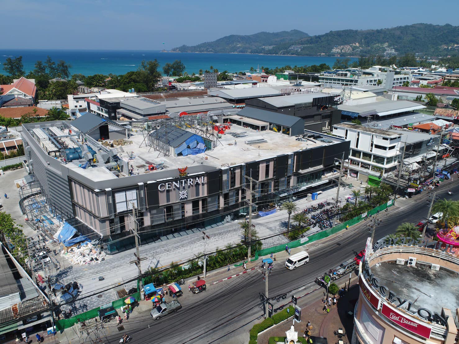 Central Patong shopping mall exterior, overlooking Patong Bay
